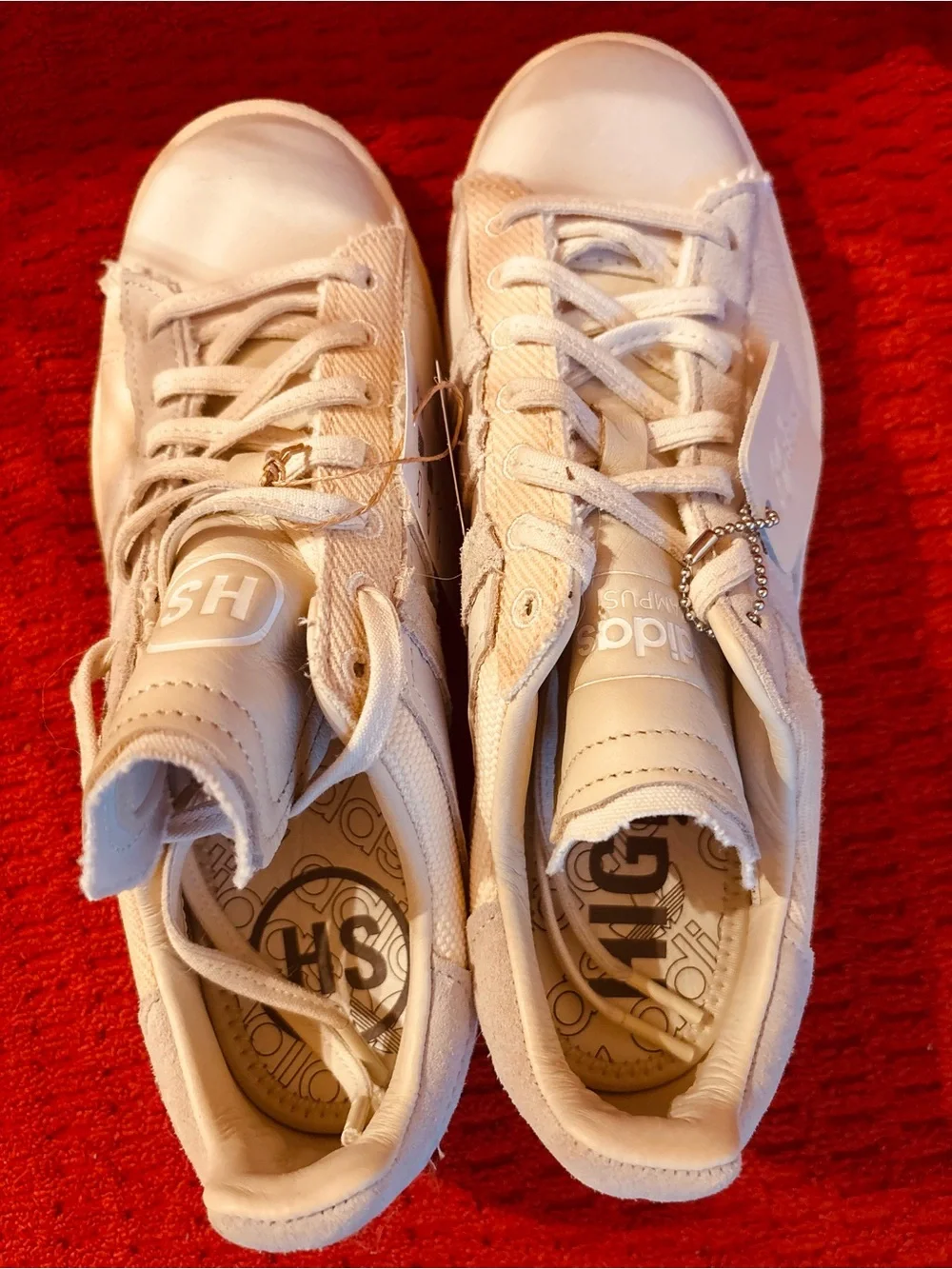 adidas Mens Cream/White Low-Top Sneakers